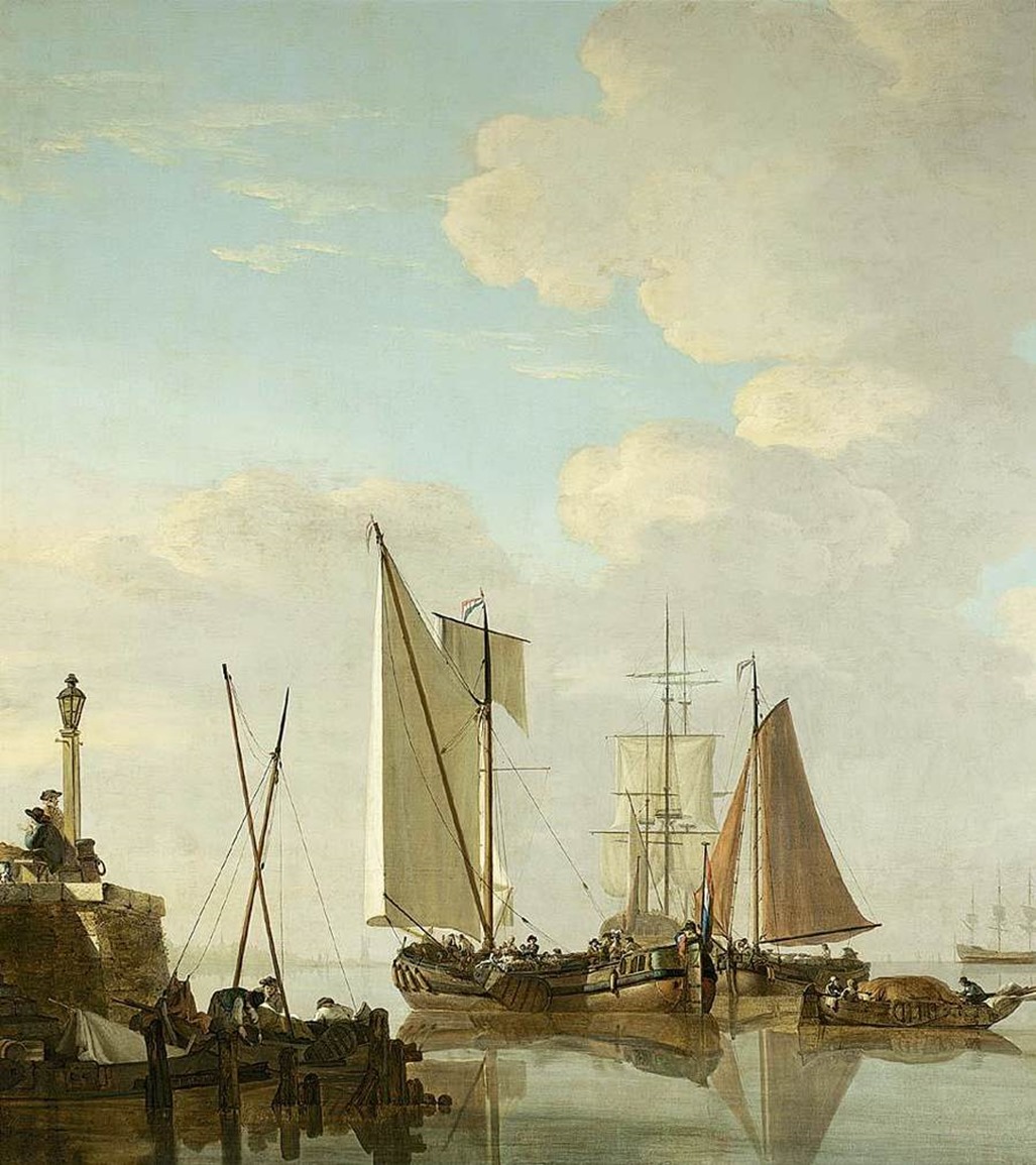 Strij, Jacob van - Two Boeiers and a Cat under Sail - Privatecollection